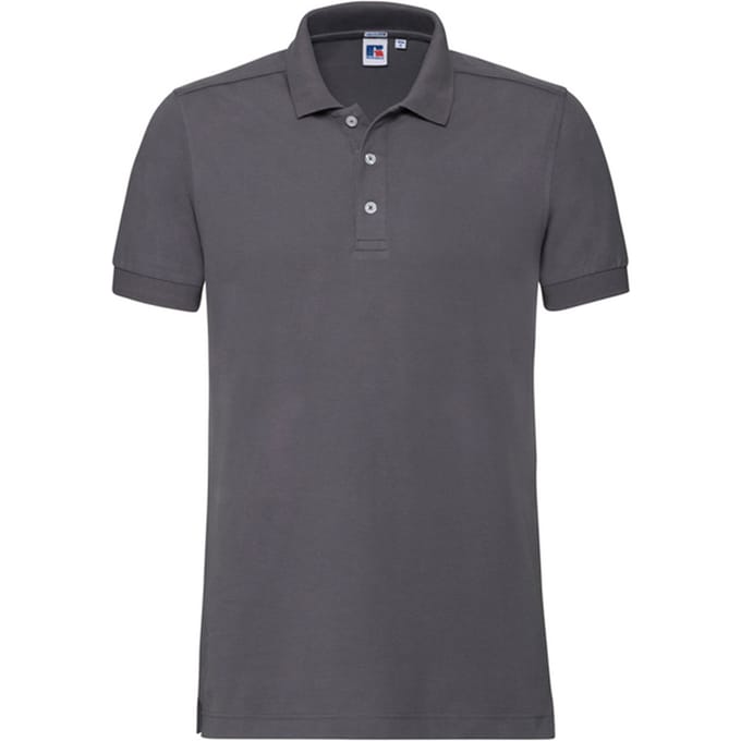 Russell Heren Stretch Poloshirt (Convoy Grijs Effen)