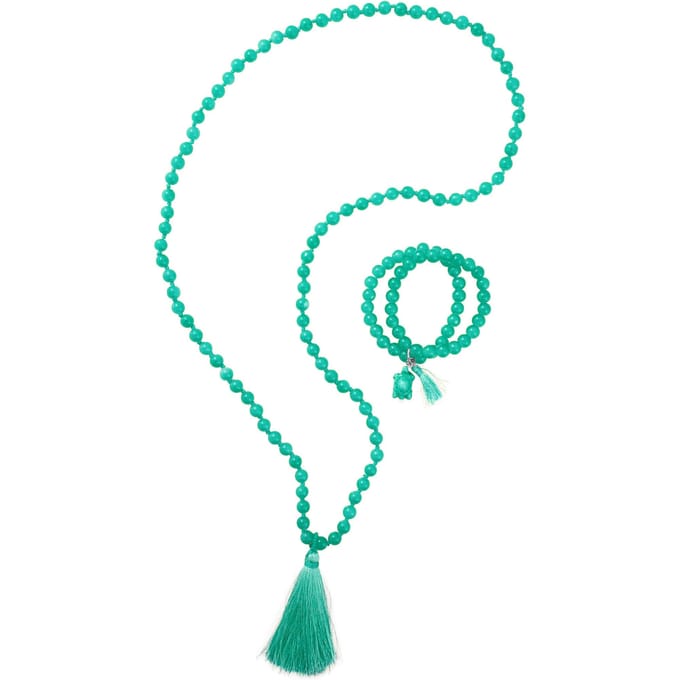 Set parelkettingen - groen - Gr. Standaardmaat van Goldner Fashion