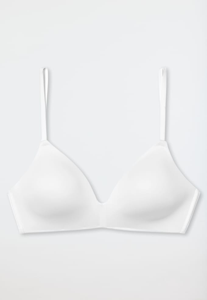 Schiesser Invisible Soft BH - zonder beugels- voorgevormde cup - Dames - Beha wit
