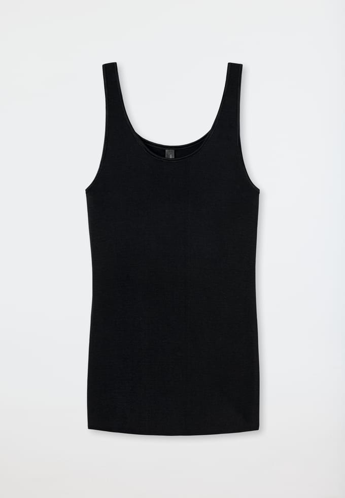 Schiesser Luxury Dames Top - Zwart - Maat 48