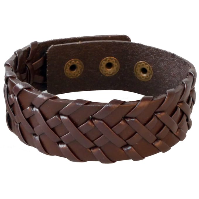LGT JWLS Verstelbare Leren Armband in Bruin
