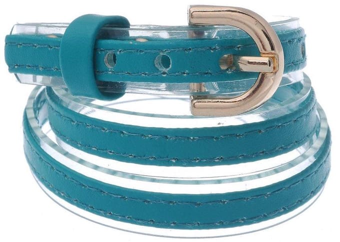 Behave - Turquoise armband imitatieleer - riemstijl - verstelbaar