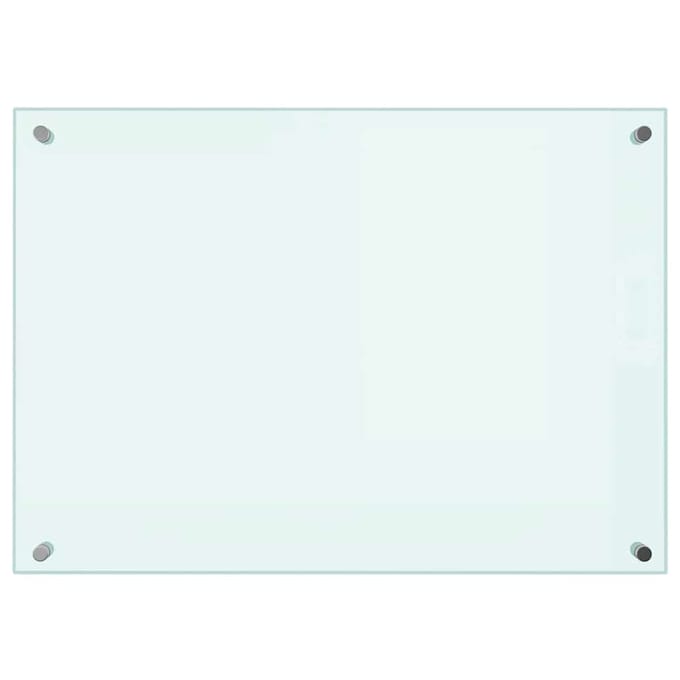 vidaXL - Spatscherm - keuken - 70x50 - cm - gehard - glas - melkwit
