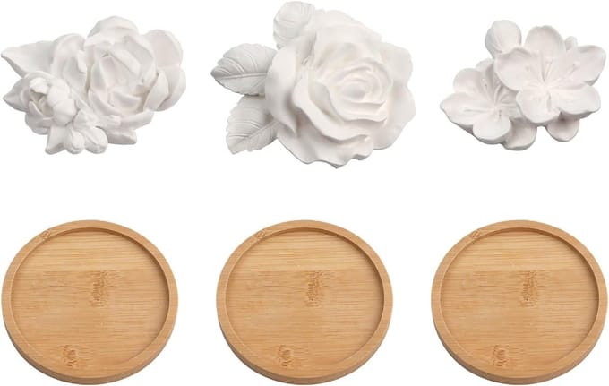 Set van 3 Geurstenen voor Essentiële Olie, Handgemaakte Diffuser, Luchtverfrisser en Aromatherapie Accessoire