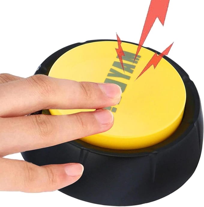 Antwoordzoemer Klas - Spel Buzzer - Interactief Spel - Helder Geluid - Diameter 9 cm - Rood