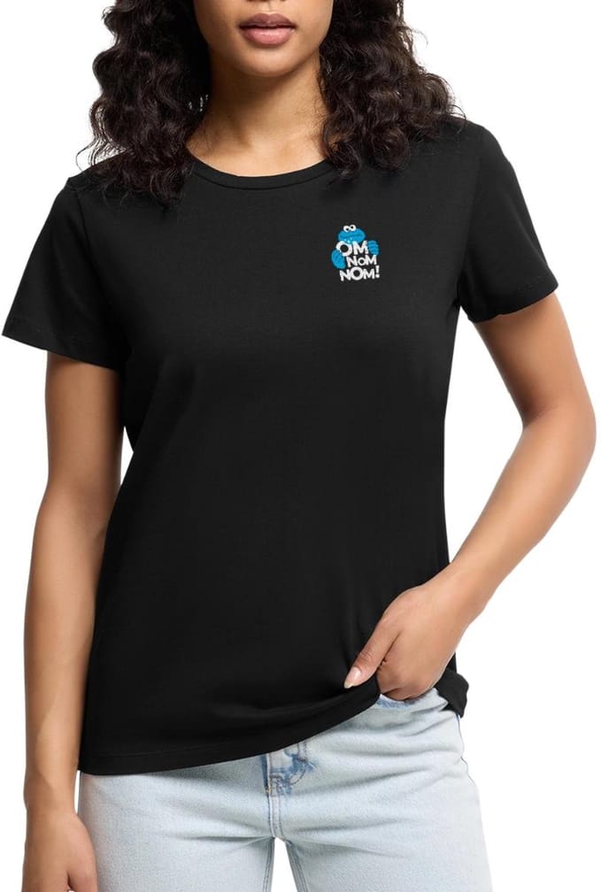 Sesamstraat Koekiemonster Om Nom Nom Premium T Shirt Dames