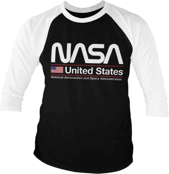 NASA Raglan top -S- United States Zwart/Wit