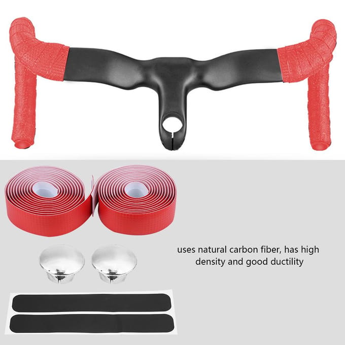1 Paire Vélo Vélo de Route Cyclisme Guidon Poignée Ruban d'Enveloppe (rouge) red
