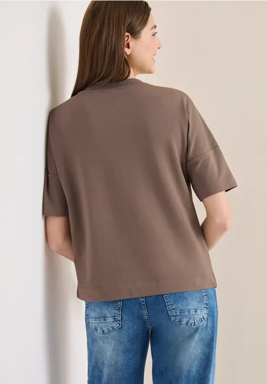 Shirt met knoopdetail