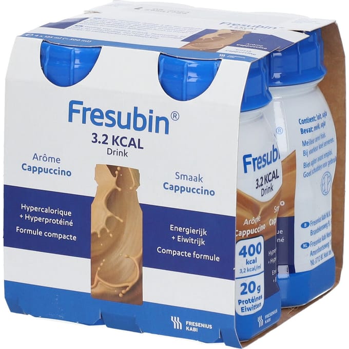 Fresubin 3,2 Kcal Drink Cappuchino 4x125 Oplossing