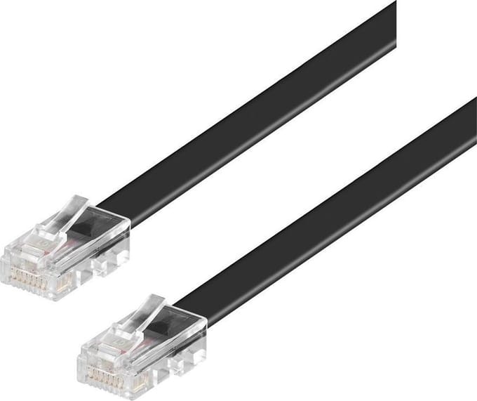 RJ45 - RJ45 8-aderige ISDN telefoonkabel / zwart - 10 meter