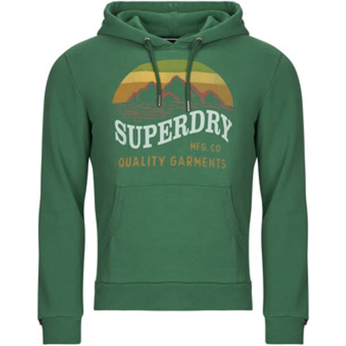 Superdry Outdoors Mountain Relaxed Hoodie Green Grootte: M