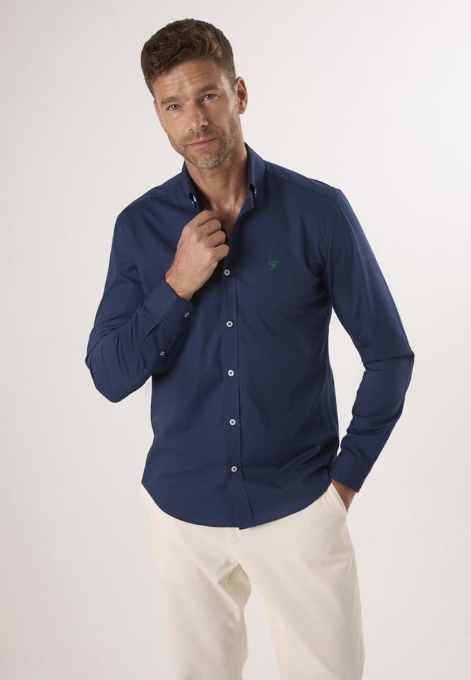 Felix Hardy Overhemd - Overhemden - 97% Katoen Heren Donkerblauw - M