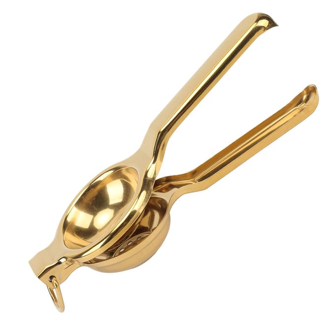 Citroenpers RVS Ergonomische Ultra Lange Handgreep Handpers Met Hefring voor L goud