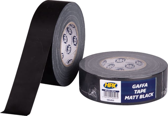 Gaffer tape - matzwart 48mm x50 m