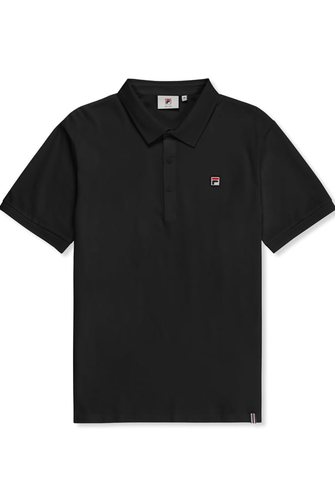 FILA Monza Regular Poloshirt Black Größe: M | Poloshirts Outlet | Herren | Schwarz