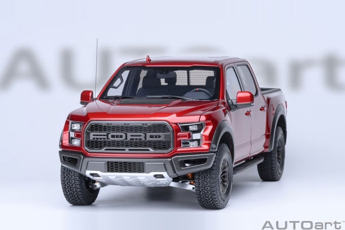 AUTOart 1/18 Ford F-150 Raptor Supercrew - 2019, Ruby Red