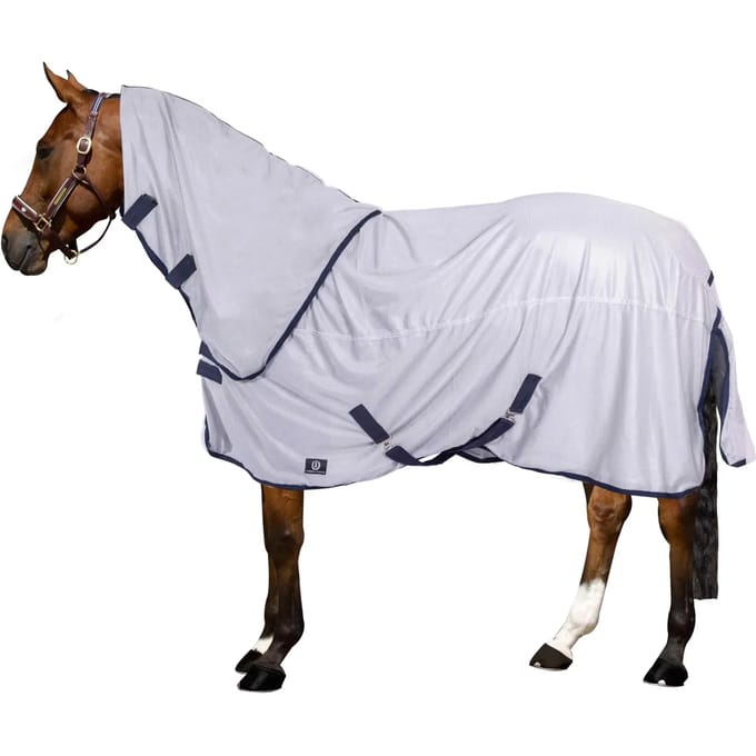 Imperial Riding - Vliegendeken met hals - Reese - Silvergrey - Maat 165