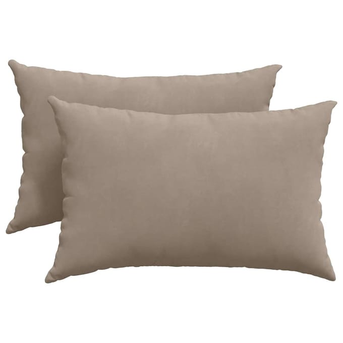 vidaXL Sofa Kussens 2 st Stof Taupe 60 x 40 cm