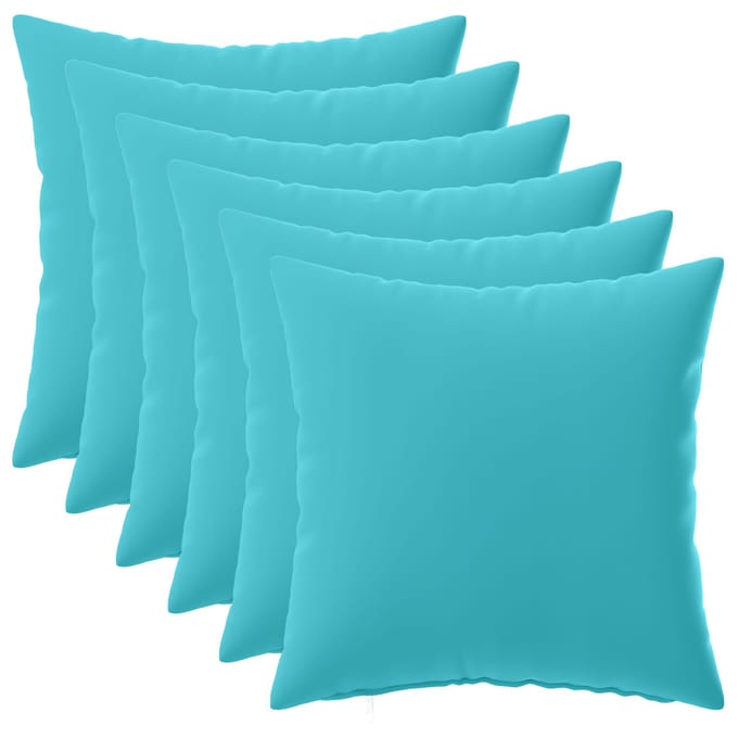 vidaXL - Kussensloop - 6 - pcs - HEERLEN - Turquoise - 30 - x - 30 - cm - Polyester