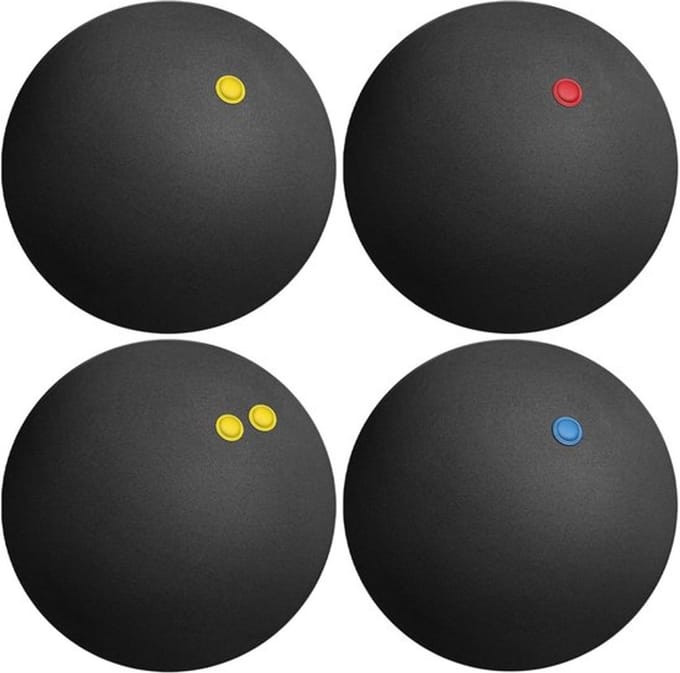 Allecto Plus - Squashball set met hoge stuiterende ballen voor