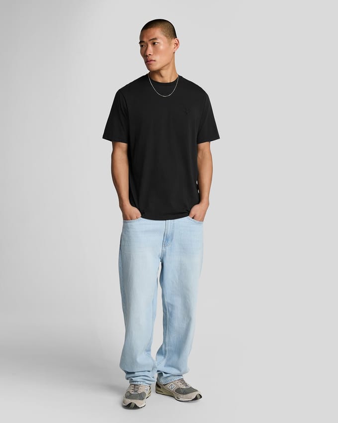 T-shirt Lyle &amp; Scott TS2255TON SUPERFINE-Z865 JET BLACK