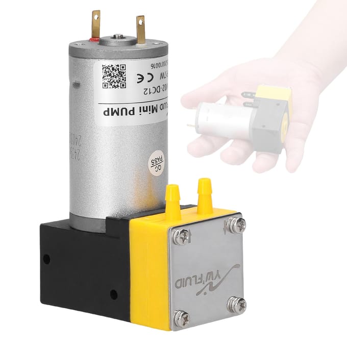 YW02 Miniatuurmembraanpomp Compacte vacuümpomp Krachtige pomp met verstelbare oriëntatie en 12V veelkleurig