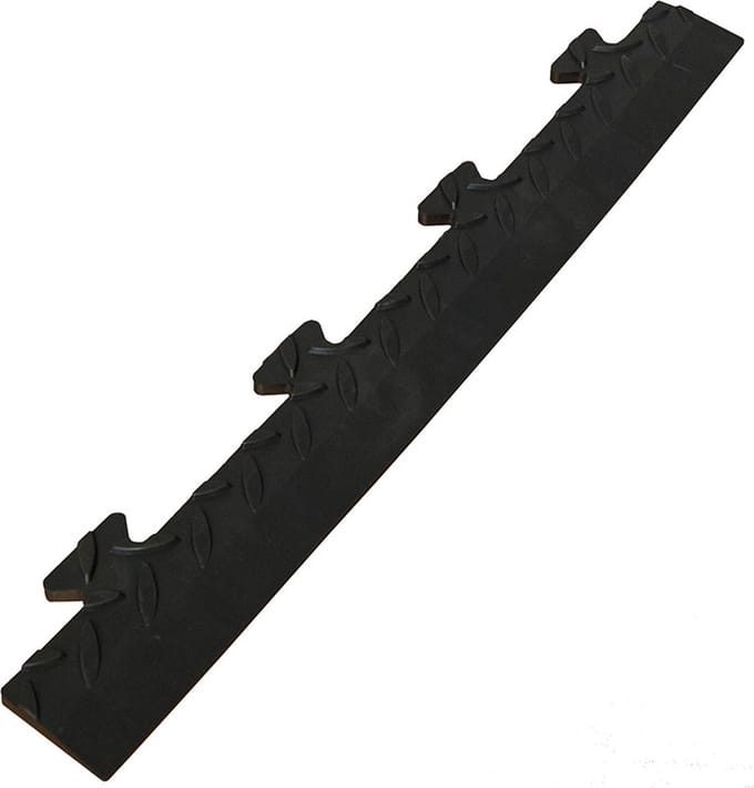 PVC kliktegel randstuk male zwart
