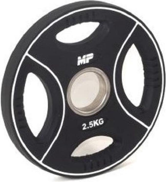 Muscle Power PU 4-Grip Halterschijf - 50 mm - 2,5 kg