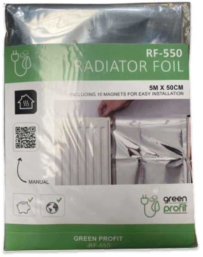 GreenProfit - Radiatorfolie 0,5 x 5m - 10 magneten