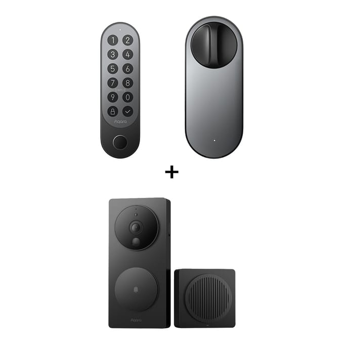 Aqara Smart Lock U200 Kit - Zwart - Slim Deurslot - Vingerafdruk & Pincode - Apple Home Key - Bluetooth & Matter