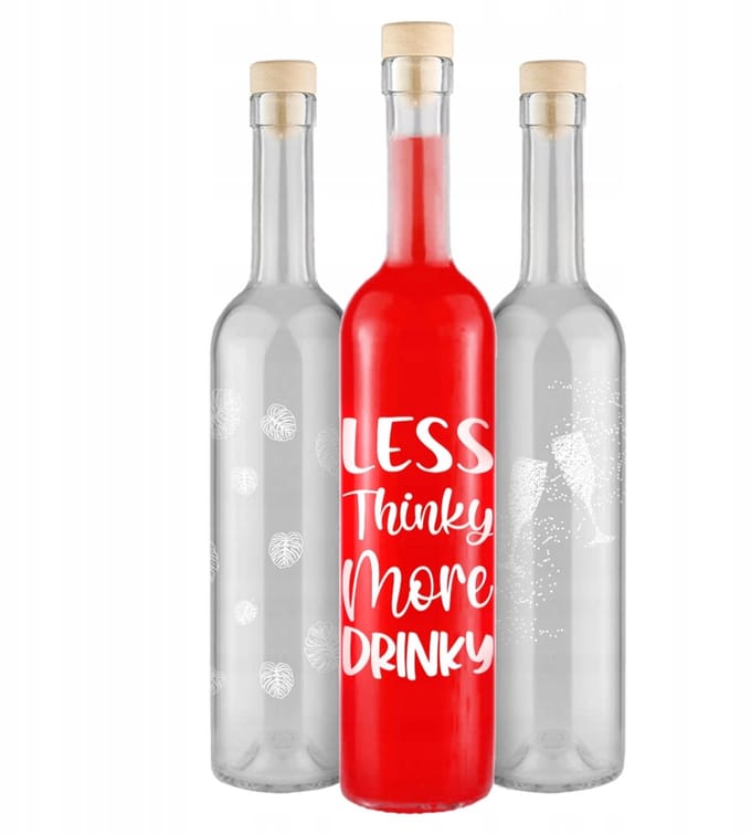 Bimberek FUTURA - Decoratieve Fles - 0,5L - Witte Opdruk