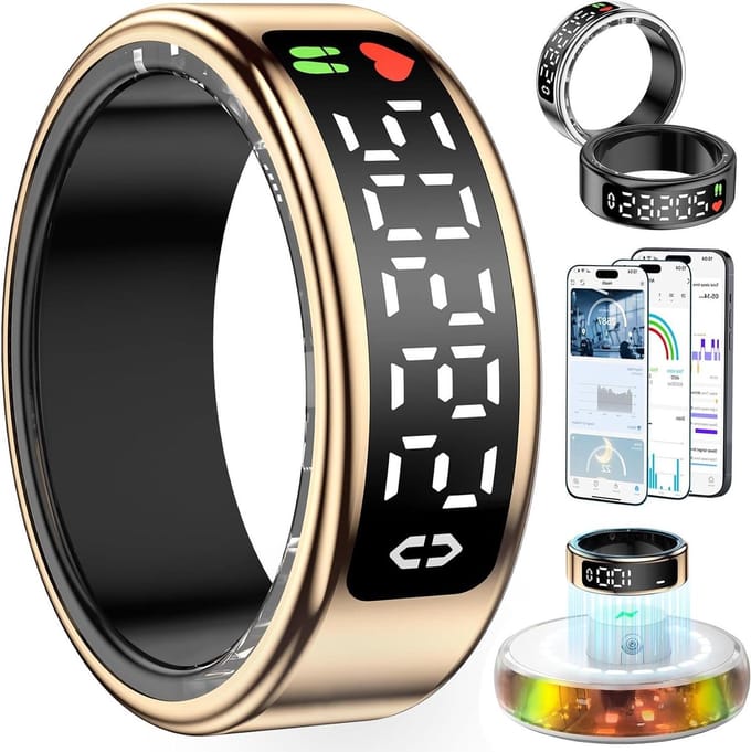 Smart Ring - Slimme - Slaapmonitoring Hartslag en Bloeddruk - Draadloos
