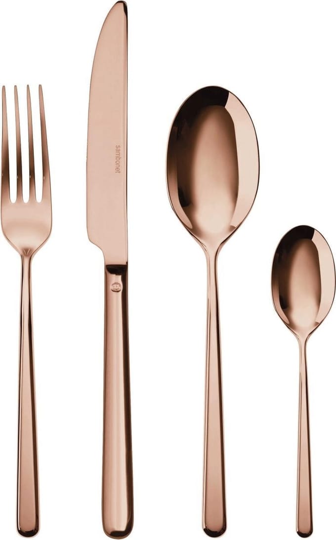 Sambonet Bestekset Linear - Koper - 24 delig / 6 personen
