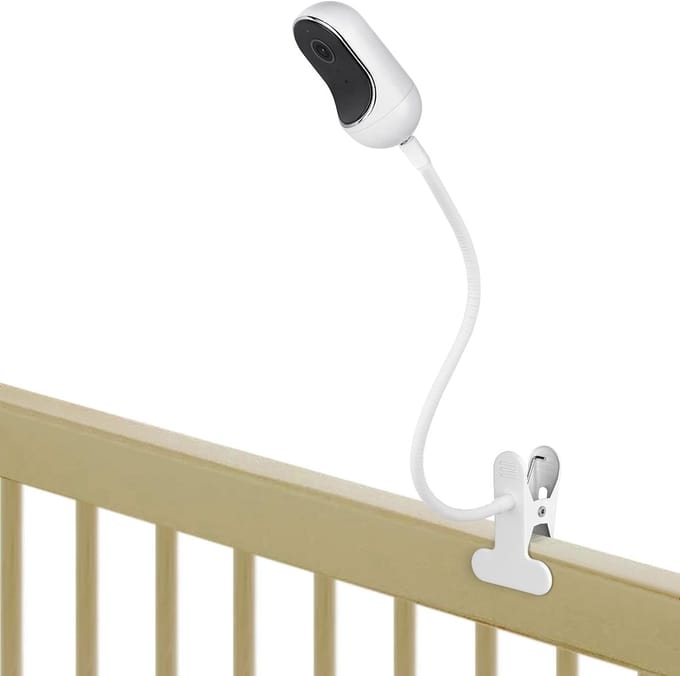 Flexibele Cliphouder - Camera Beugel - Babyfoon Bevestigen - Zonder Wandschade - 5-7 inch - Wit