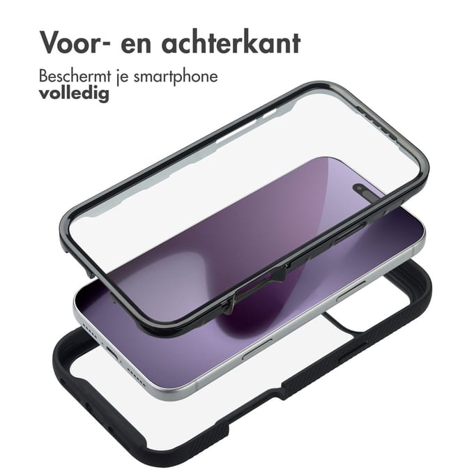 imoshion Hoesje - Geschikt voor Apple iPhone 17 Pro Max - 360° Full Protective Case - Zwart