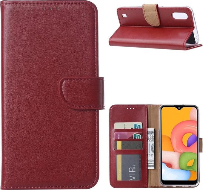 Bookcase Geschikt voor: Samsung Galaxy M10 - Bordeaux - Portemonnee hoesje