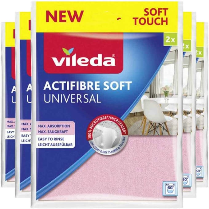 Vileda Doek Actifibre Soft Doek - 5 x 2 stuks - Voordeelverpakking