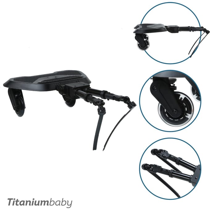 Meerijdplankje Titanium Baby Smart Joy2Ride All Black