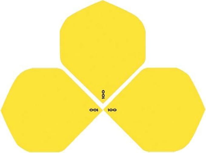 ABC Darts - Dart Flights Strong100 Geel - 8 sets (24 stuk)