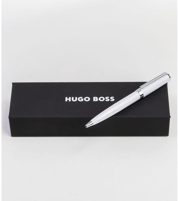 Hugo Boss - HSN2544G - Balpen - wit/zilver - Gear Icon