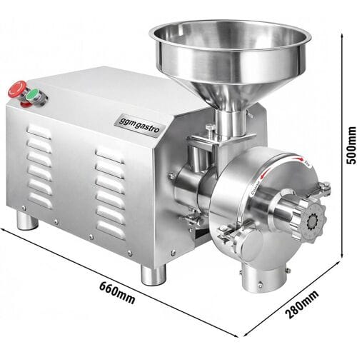 GGM Gastro Elektrische Getreidemühle - 40kg/h - Mahlgrad stufenlos einstellbar - 1500 U/min