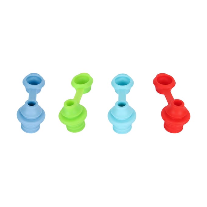4 Stuks Tuitdop Flesdop Tuit Siliconen Flesdop Sippy Tuit voor Kinderen L red