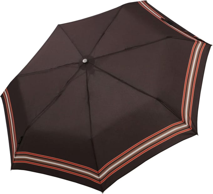 bugatti Paraplu Take it Duo Umbrella Stripe Coconut Bruine Veelkleurig