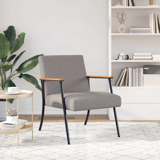 vidaXL - Fauteuil - Taupe - Stof