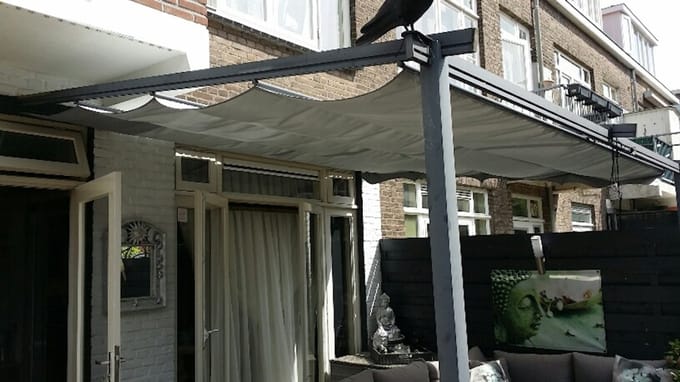 CamoBob Waterdichte stof - 156 cm breed - Lichtgrijs polyester met UV-bescherming