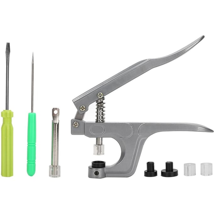 Handtang Leer Accessoire Installatiegereedschap Aluminium voor Plastic Hars Drukknoop gray