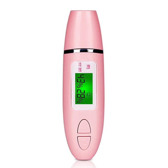 Digitale huiddetectorpen met LCD-scherm Draagbare huidanalysator Waterolietester Vochtanalysemachine roze