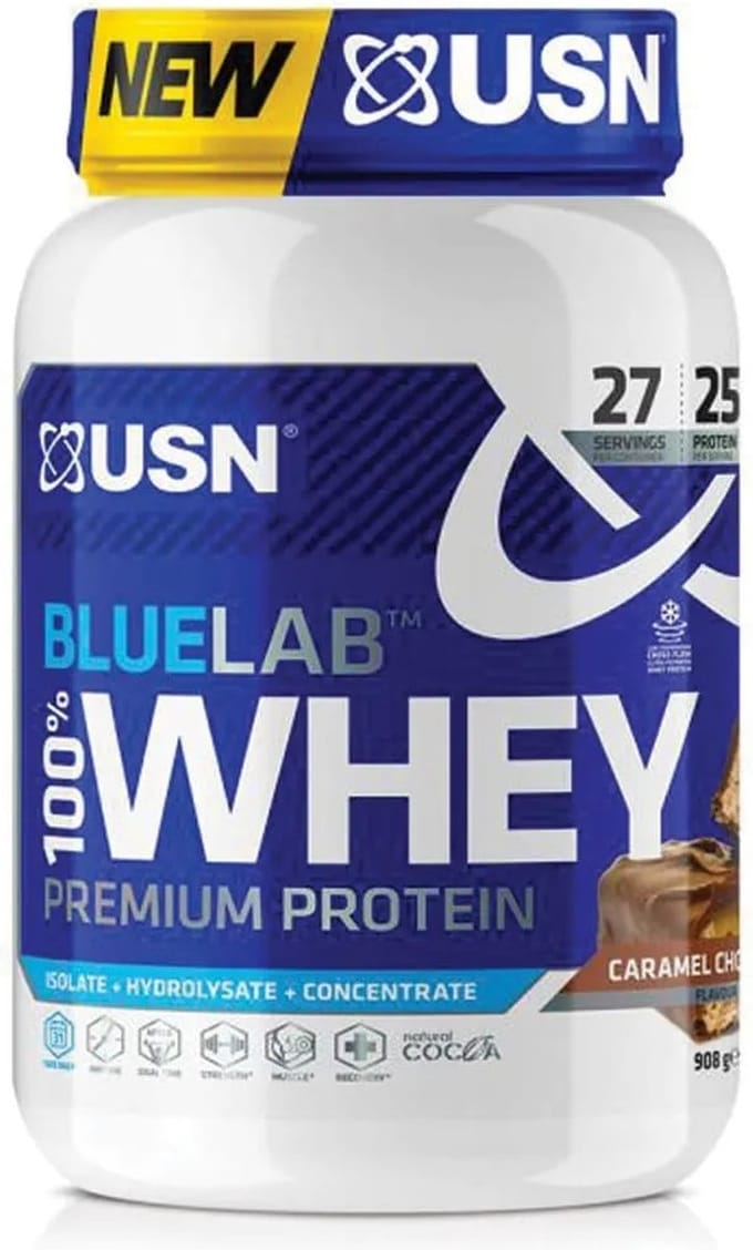 USN Blue Lab Whey (2000g) Chocolate Caramel - Eiwitten - Wei-eiwit Mix
