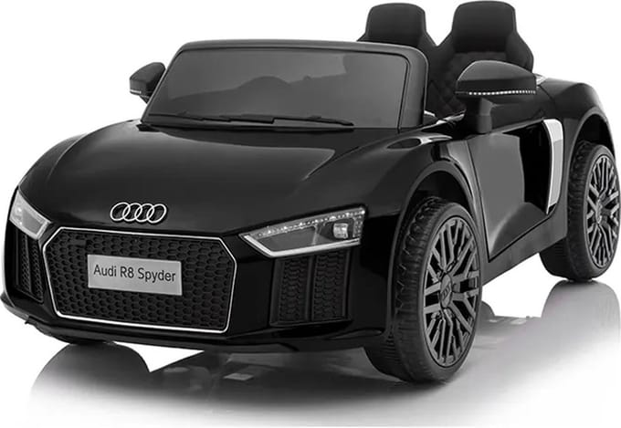 Elektrische bestuurbare kinderauto Audi R8 Spyder zwart - 3,6 km/u